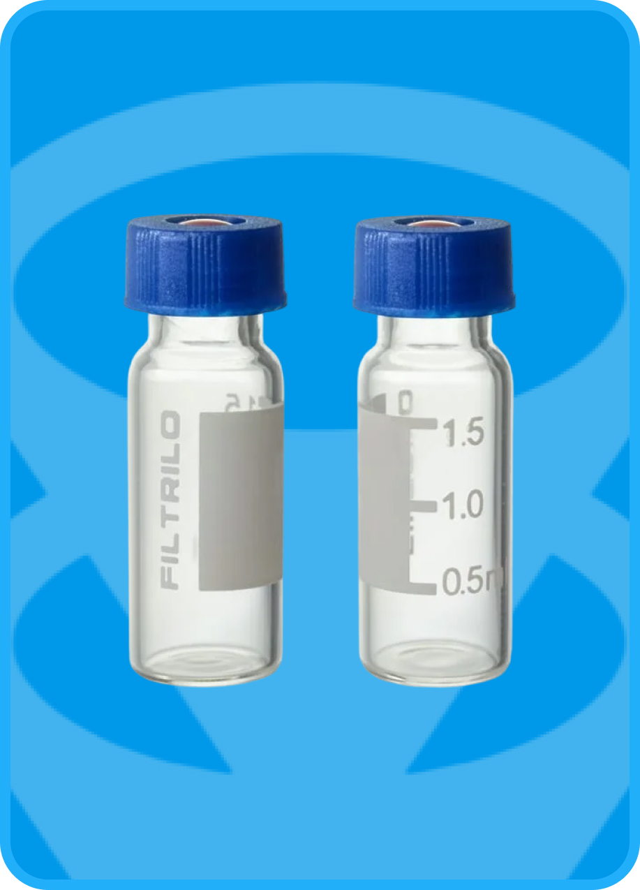 Vials Filtrilo em vidro borossilicato